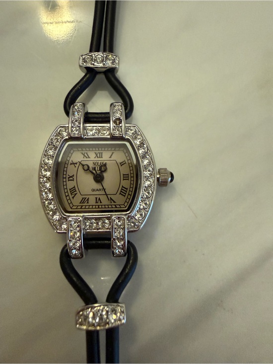 Nolan Miller Accessories - Nolan Miller Silver-Tone Crystal Accent Watch